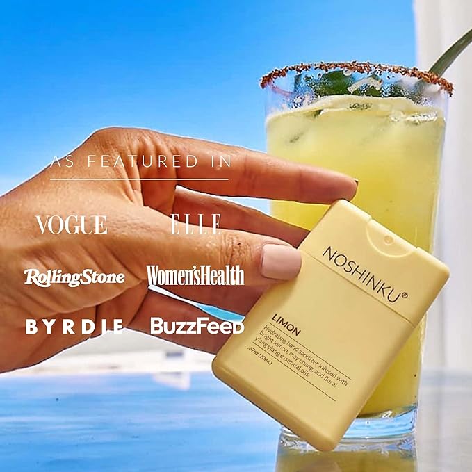 Noshinku - Refillable Hand Sanitizer Discovery Deux 3-Pack, Travel Size Spray, Hydrating Botanical Oils, Natural Ingredients, All Natural Fragrances, Sugarcane Derived Alcohol, No Parabens, No Dyes