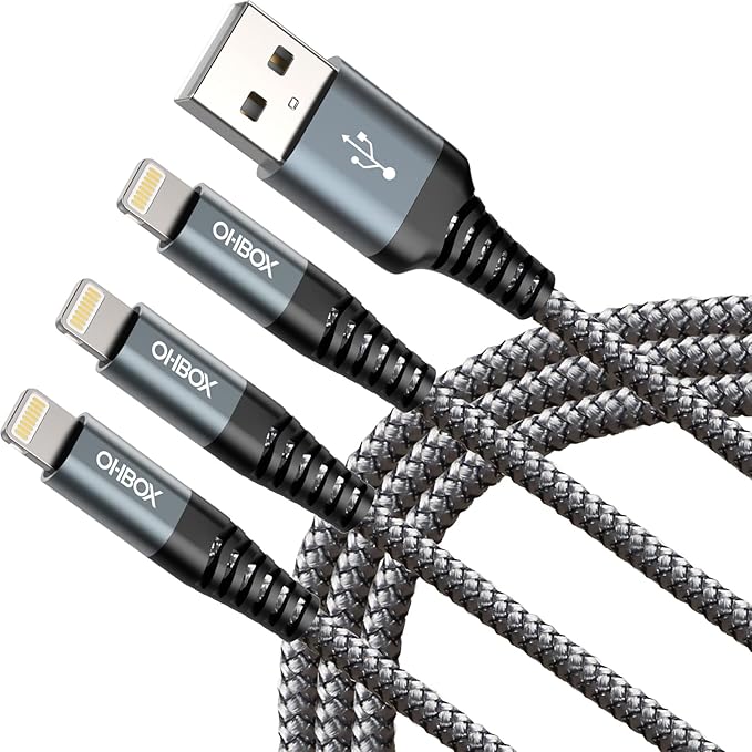 Short iPhone Charger Cable 3FT, [Apple MFi Certified] 3Pack USB Lightning Cable Fast Charging, i Phone Charging Cord Compatible with iPhone 14/13/12/11/Pro/Max/Mini/X/Plus/8/7/6/5S/SE/Plus/iPad
