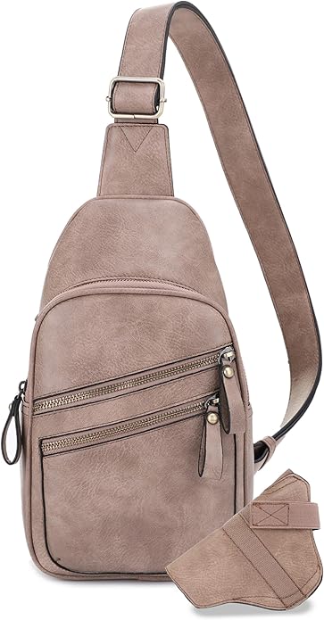 JESSIE & JAMES Jeannie Unisex Multi-Pocket Concealed Carry Sling Bag Crossbody Backpack Purse