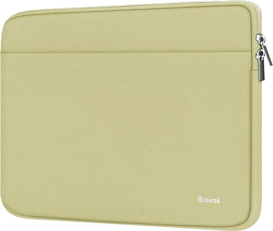 Laptop Case Sleeve 15.6 inch, Shockproof Protective Notebook Bag with Accessory Pocket, Briefcase Carrying Laptop Sleeve for 15.6" HP, ASUS, Dell, Lenovo, Acer -Off White