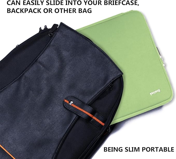 Laptop Sleeve 14 inch, Upgrade Shockproof Protective Computer Case Briefcase Carrying Bag Compatible with 14" HP, Lenovo, Asus, Acer, Notebook, Chromebook Computer, Light Green