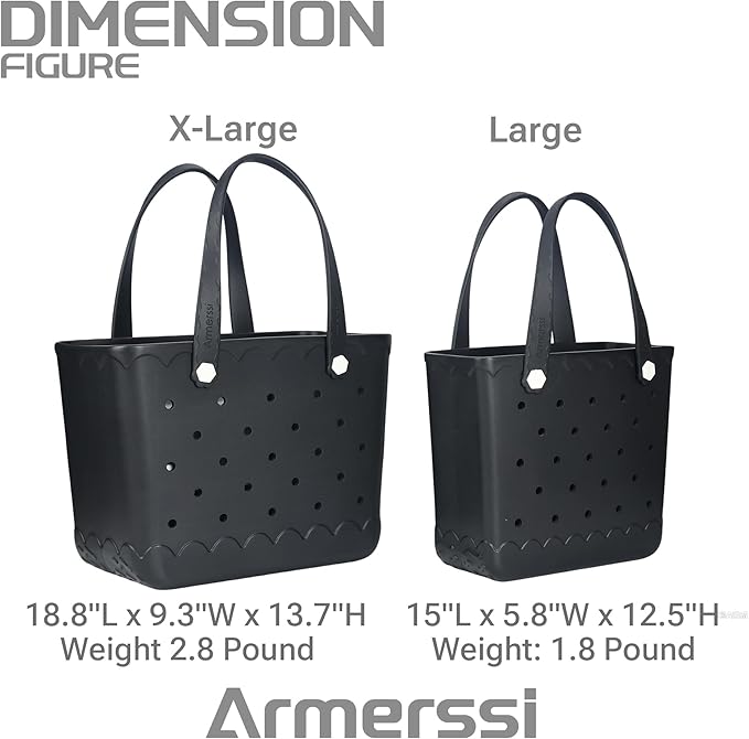 Armerssi Rubber Tote Bag For Women Large Rubber Beach Bag Waterproof Washable Handbag Durable Tote Bag Beach Swimming Travel