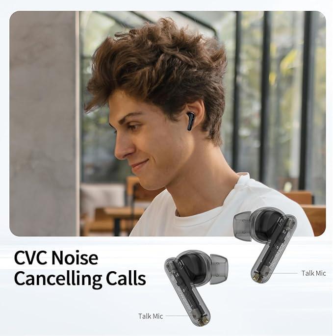 SoundMAGIC T80BT ANC True Wireless Earbuds with Hi-Res Audio,Hibrid Active Noise Cancelling, ENC Call Clarity, 20H Playtime, IPX5 Waterproof, Ultra-Comfy Fit for Sports/Work/Gaming