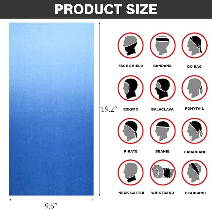 Neck Gaiter Sun Protection Face Mask for Men Women Breathable Head Wrap Headwear Balaclava Bandana