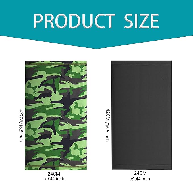 16 pack Cooling Neck Gaiter for Men Women Sun Protection Face Mask Gators Camo Bandana Neck Cover