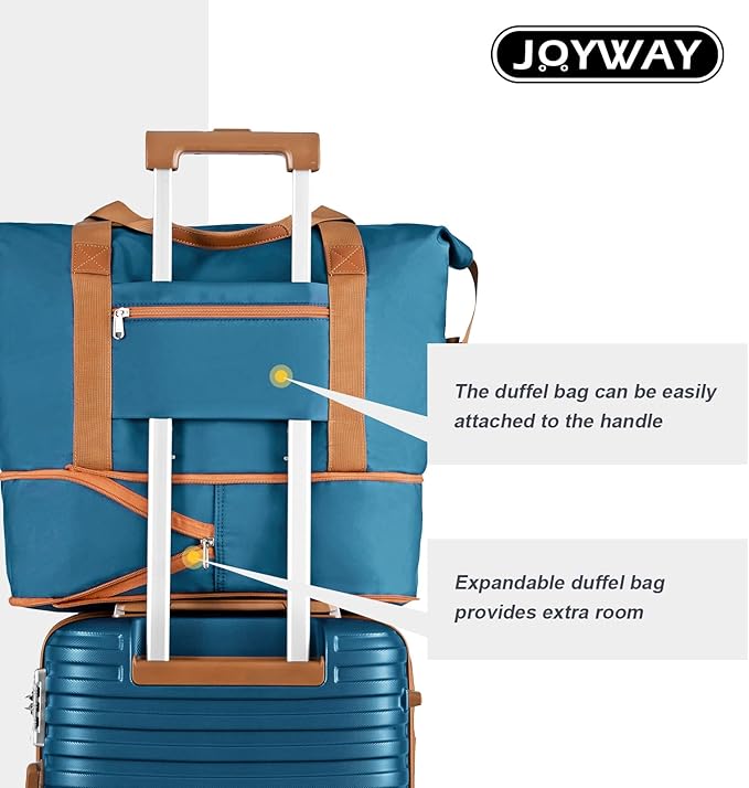 Joyway Luggage Set 3 Piece Suitcase Sets with Spinner Wheel,Hardside Expandable Travel Laggage with TSA Lock (20/24/28 Navy Blue