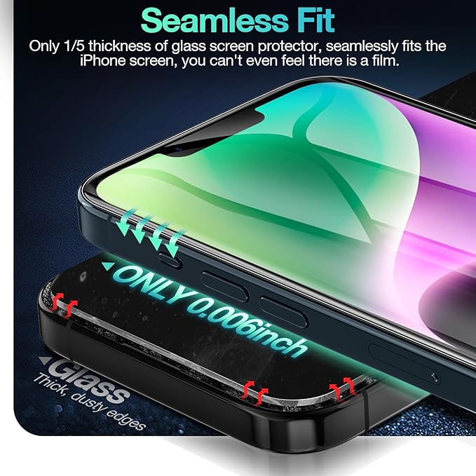 3 Pack Flexible Film Screen Protector for iPhone 13 Pro Max/ 14 Plus, Non-breakable Soft TPU Hydrogel Film for iPhone 13 Pro Max/ 14 Plus Screen Protector Film (NOT Glass)