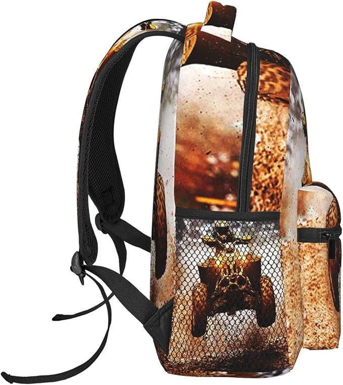 Backpack Dirt Quad Bike 4 Wheelers Off Road Ride on ATV, Travel Laptop Backpacks Casual College Daypack School Bag for Boys Girls Men Adult