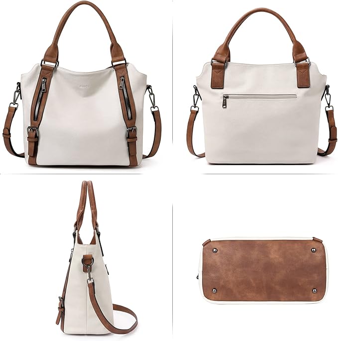 CLUCI Purses for Women Vegan Leather Handbags Tote Purse Shoulder Bag Large Ladies Hobo Bags