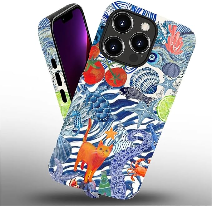 Case for iPhone 13 Pro,Leopard Cherry Shell Aesthetics for Woman Men Full Body Protective Cover Shockproof 2 in 1 Silicone + Hard PC Case for iPhone 13 Pro