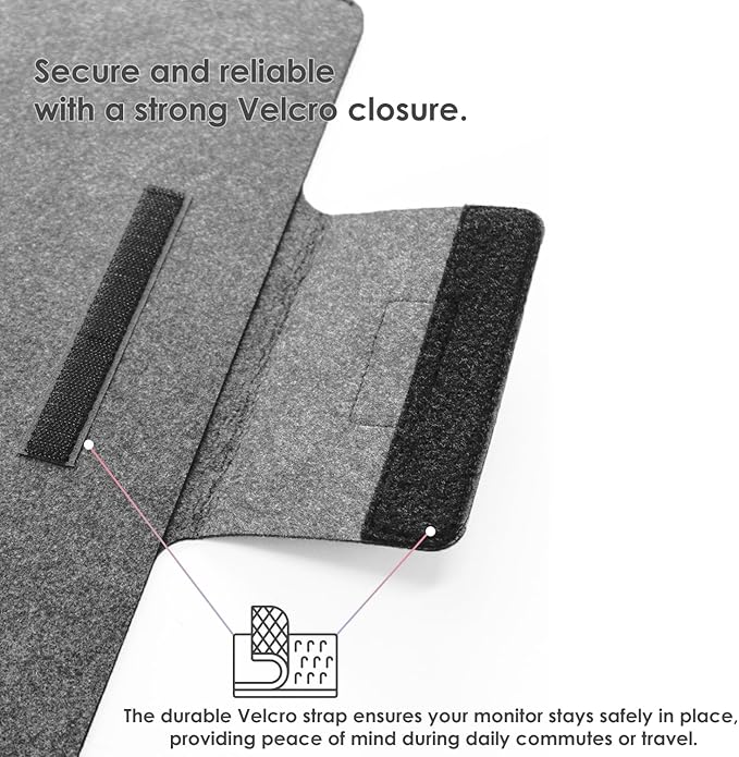 Kado 15.6 Inch Portable Monitor Case Sleeve Bag Made for Sceptre Kado MNN KYY InnoView Yxk ForHelp AYY VisionOwl Yodoit Uperfect ViewSonic ASUS Dell Lenovo 15.6" Portable Display Monitors 15.55"x9.25"