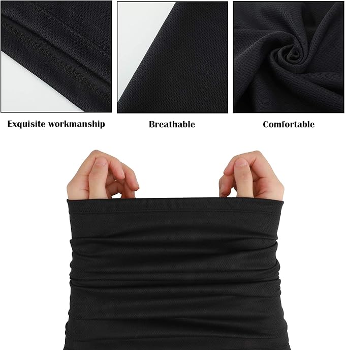 Geyoga Winter Face Mask for Men UV Protection Mask Sunscreen Breathable Windproof Neck Gaiters Scarf Fishing Cycling Running