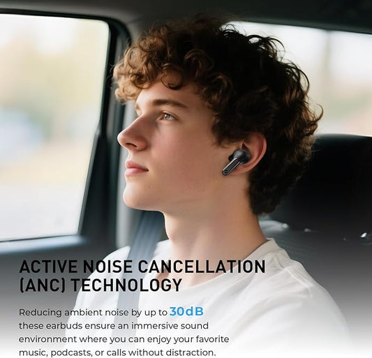 havit Wireless Earbuds Noise Cancelling, Bluetooth 5.4 Headphones with 4 ENC Noise Cancelling Mic, 40H Playtime, in-Ear Bluetooth Ear Buds 7 Preset EQs via App LED Display