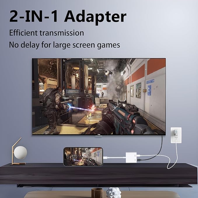 USB C to HDMI Adapter, Type C to 4K HDMI Adapter with 100W PD Multiport Digital AV Converter for MacBook Pro/air, iPad Pro/air, iPhone 15/16, Tablets, Switch and More USB-C Devices