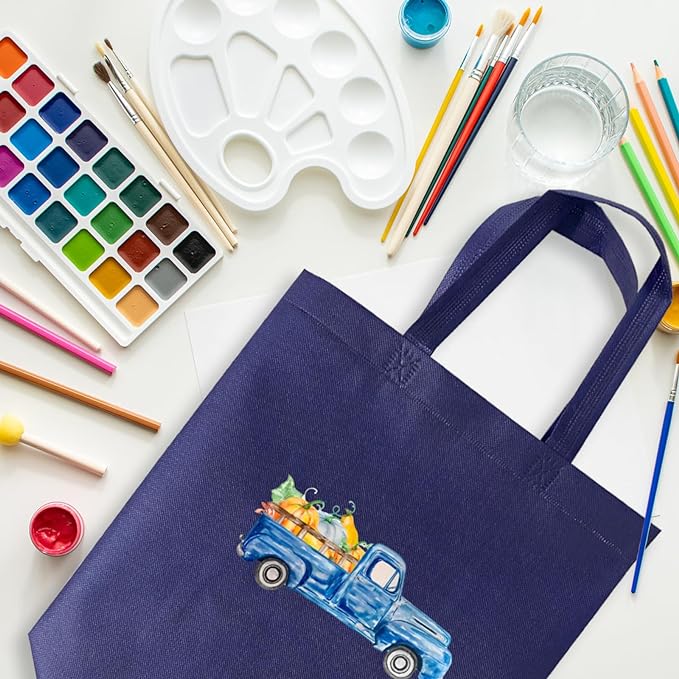 50Pcs Reusable Non Woven Shopping Bags Large Foldable Totes Bag with Handles Grocery Handbag Bulk for Boutiques