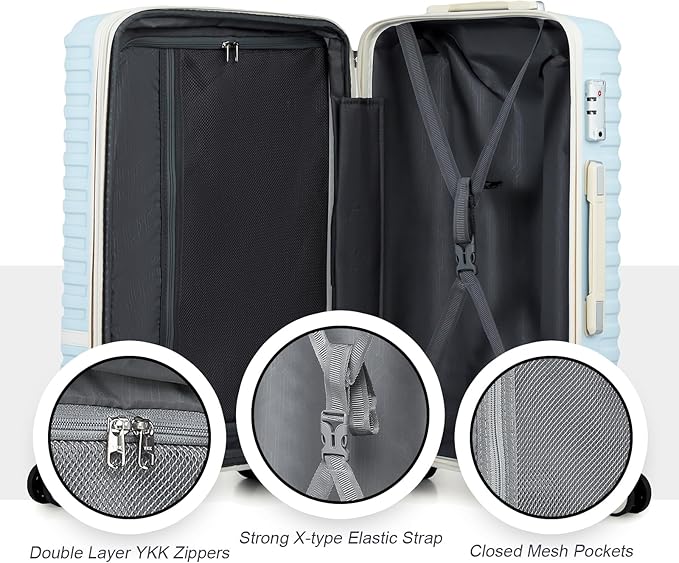 Joyway Luggage Set 3 Piece Suitcase Sets with Spinner Wheel,Hardside Expandable Travel Laggage with TSA Lock (20/24/28