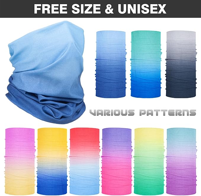 Neck Gaiter Sun Protection Face Mask for Men Women Breathable Head Wrap Headwear Balaclava Bandana