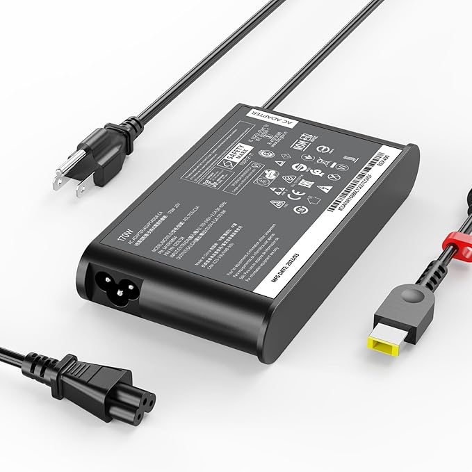 170W Charger Fit for Lenovo Legion Slim 5, Yoga Pro 9i, ThinkPad P1 P16 P16v, IdeaPad Pro 5, LOQ Gaming 15APH8 6IRH8 15IRX9, ADL170SCC3A 4X20S56697