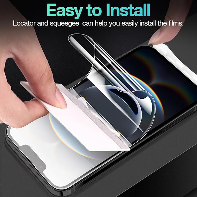 3 Pack Flexible Film for iPhone 16e Screen Protector[NOT GLASS], Invisible Thin, Never Cracks, Full Coverage, Scratch Resistant&Self-Healing