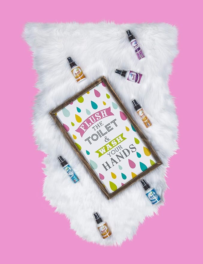 Flushie Lavender Pre-Toilet Spray - Travel Size Toiletries 1oz 3pack Spray for Toilet Deodorizer & Odor Eliminator