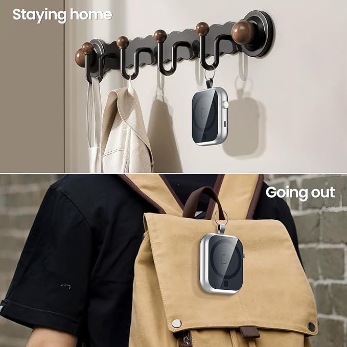 Magnetic Power Bank 10000mAh with Detachable Lanyard-3-in-1 Magnetic Wireless Charger,22.5W PD Fast Charging,Compact Portable Battery Pack for iPhone 16/15/14/13/12,Apple Watch & AirPods