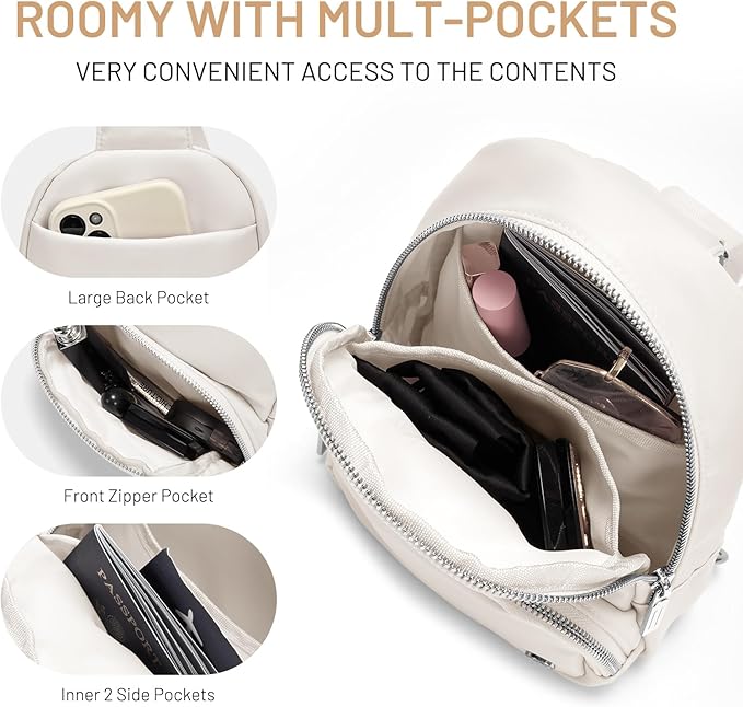 Crossbody Bags for Women Small Sling Bag Travel Cross Body Bag Anti Theft Fanny Pack Chest Purse Trendy Mini Backpack Daypacks