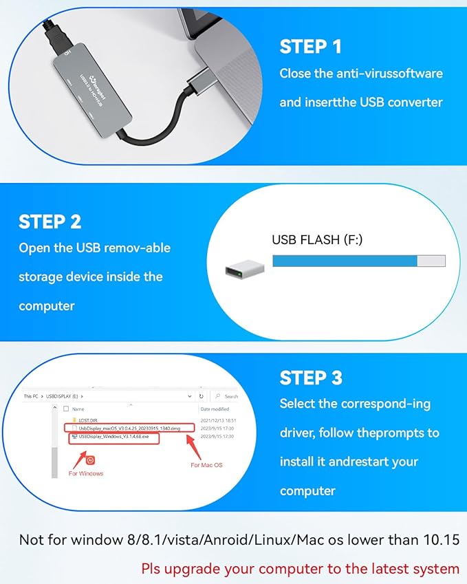 USB to hdmi Adapter for Monitor,USB HUB with HDMI USB HDMI HUB.hdmi to USB Adapter(USB3.0 to HDMI with 3*USB3.0)