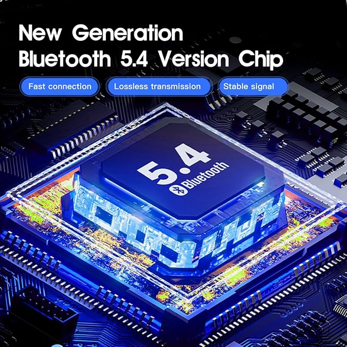 Hybrid Active Noise Cancelling Over Ear Bluetooth Headphones, Wireless ANC Headphones with Microphone for TV, Phone, PC, Laptop, Gym,800mAh Battery, Bluetooth 5.4, Foldable for Travel & Office