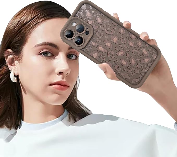KANGHAR Case for iPhone 16 Pro Max Leopard Printed Pattern Cute Cheetah Phone Case Soft TPU Shockproof Protective Cover for iPhone 16 Pro Max 6.9 Inch Brown