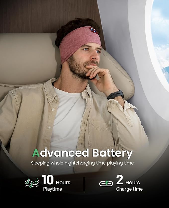 Perytong Sleep Headphones Bluetooth 5.2 Headband, Sports Wireless Earphones Music Sleeping Eye Mask Earbuds with HD Stereo Speaker for Mom Dad Women Men Teen Running Cool Gadgets Unique Gifts