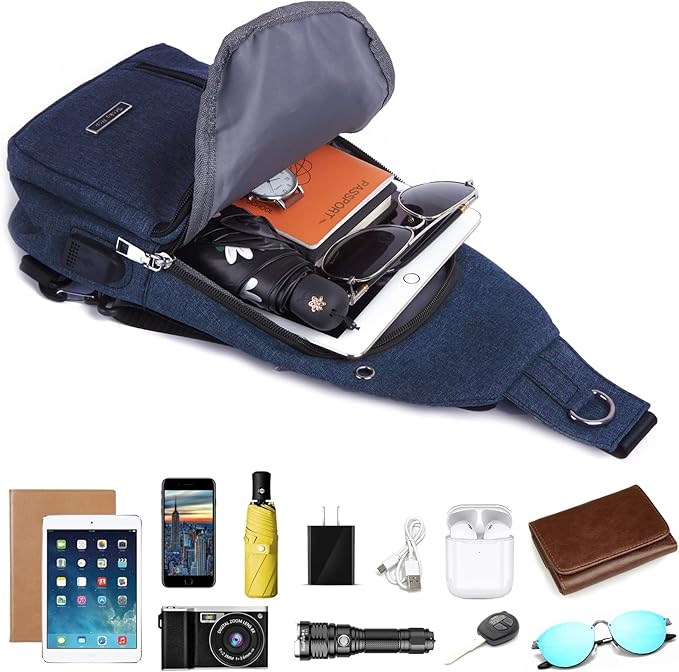 Seoky Rop Small Sling Bag Crossbody for Men Women One Strap Shoulder Cross Body Bag Sling Backpack for Travel