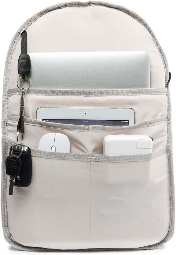 Kinmac Water Resistant Laptop Travel Outdoor Backpack with USB Charging Port for 13 inch 14 inch and 15.6 inch Laptop (Black Marble)