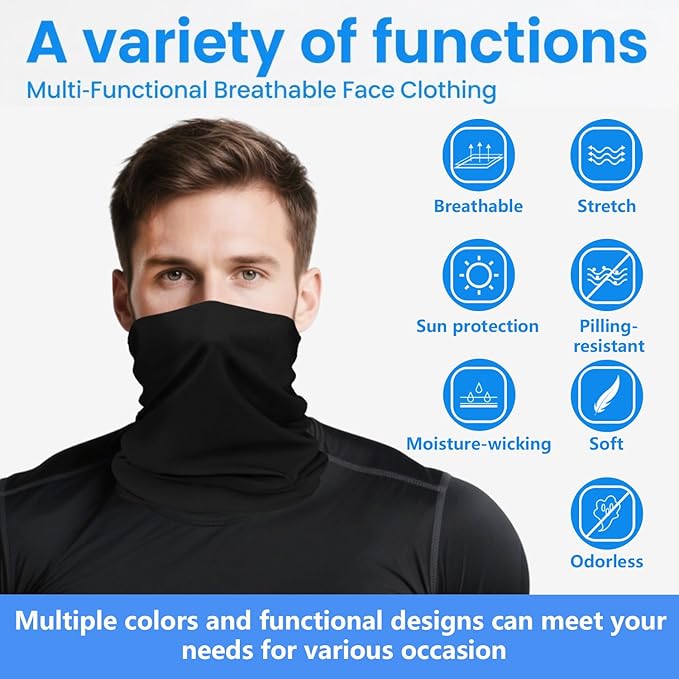 16 pack Cooling Neck Gaiter for Men Women Sun Protection Face Mask Gators Camo Bandana Neck Cover