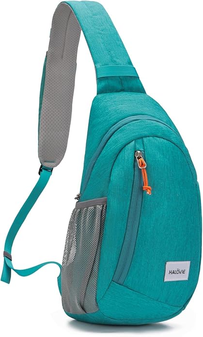 HALOVIE Anti Theft Crossbody Sling Bag RFID Travel Sling Backpack Lightweight Hiking Shoulder Chest Bag for Walking Work