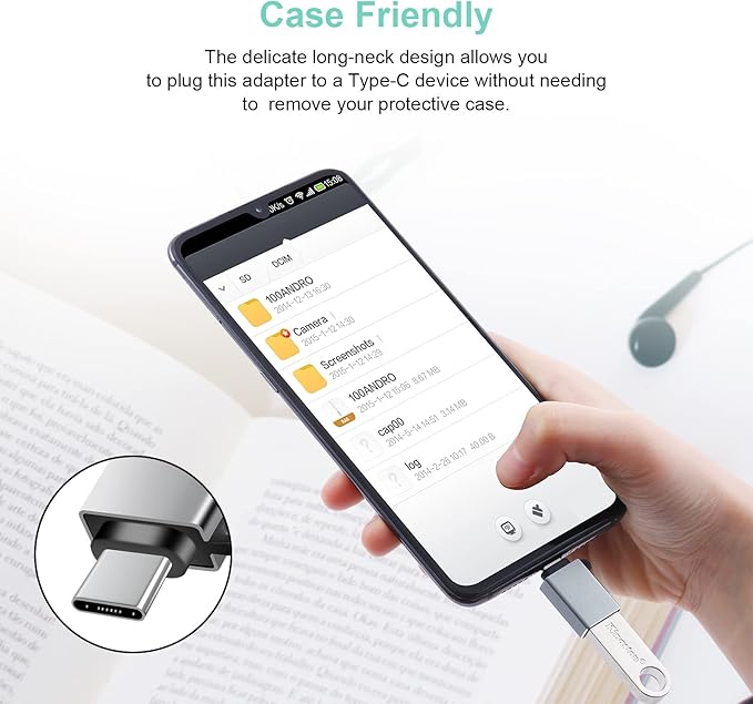 USB C to USB Adapter 4 Pack,USBC to USB Adapter,Type C Male to USB 3.0 Female,USBC OTG Converter for iPhone 16 15,MacBook Pro,iPad,Grey