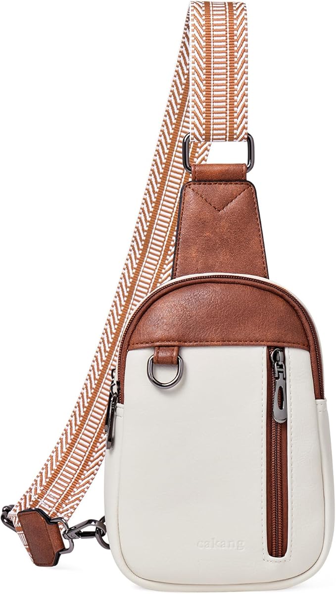 Womens Sling Bag Crossbody Bags for Women Vegan Leather Sling Backpack Daypack Fanny Pack Crossbody Purse Travel