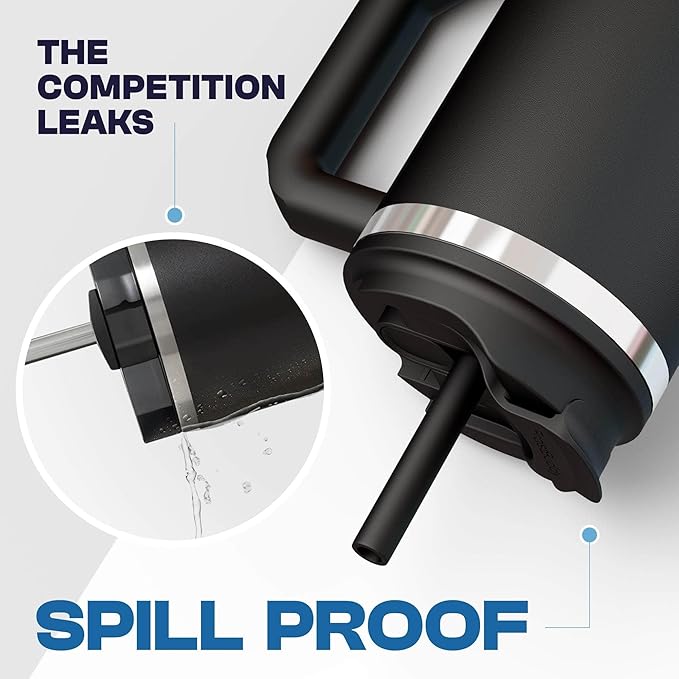 Frost Buddy Thicc Buddy - 16 oz Stainless Steel Vacuum Insulated Tumbler with Lid and Straw for Water - Travel Mug Cupholder Friendly - Gifts for Women Men Him Her (Red)