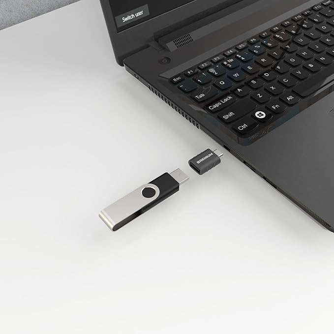 USB C to USB Adapter 4-Pack, USB 3.2, 10Gbps, Type C Male to A Female, Compatible with Apple MacBook, Microsoft Surface, Dell (USB-A to USB-C)