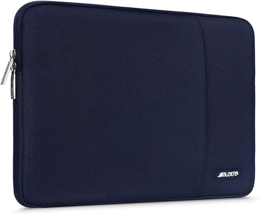 MOSISO Laptop Case 14 inch, 14 inch Laptop Sleeve Compatible with HP Lenovo Dell ASUS Acer, HP Stream, Dell Latitude, Lenovo IdeaPad, Polyester Vertical Computer Sleeve Bag with Pocket, Navy Blue