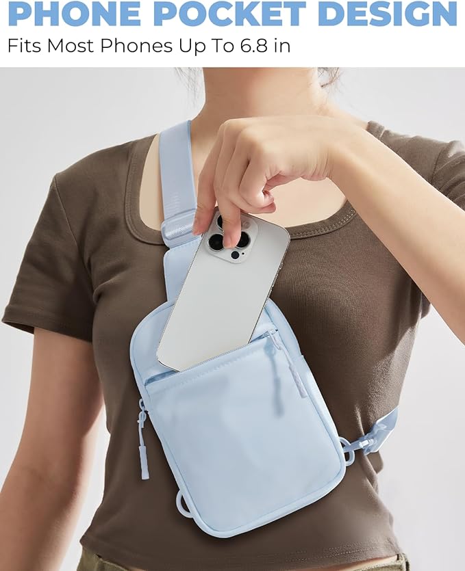 CHOLISS Small Sling Bag for Women and Men, Crossbody Bags Trendy Fanny Packs Chest Bag with Extended Strap