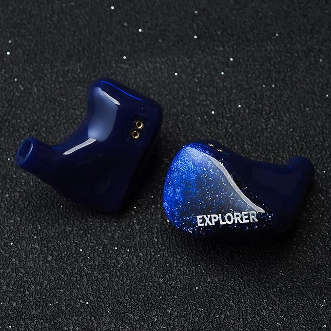 HiFiGo IEMs, AFUL Explorer in Ear Monitors, 1DD+2BA Hybrid Drivers Wired Headphone, Gaming Earbud, HiFi Earphone with Detachable Silver-Plated Copper Cable for Musician Audiophile (3.5mm)