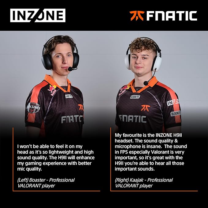 Sony INZONE H9 II Wireless Noise Canceling Gaming Headset, WH-1000XM6 Drivers, Lightweight, Detachable Cardoid AI Mic, 2.4GHz and Bluetooth, Soft Case, for PC, PS5, Switch, and Mobile, Black