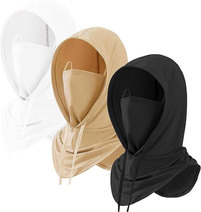 3 Pack Summer Balaclava Sun UV Protection Hood Breathable Full Head Mask Face Cover for Men Women Motorcycle Cycling Fishing