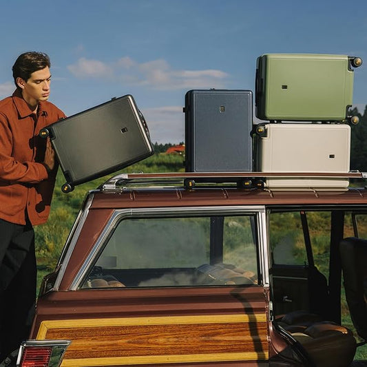 LEVEL8 Hard Shell Carry on Luggage Airline Approved, Carry-on Suitcases with Wheels, Lightweight Luminous Textured Hardside Travel Bag with Tsa Lock, 20 Inch, Black