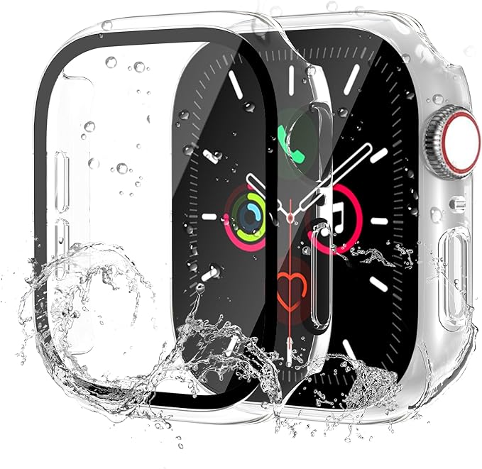 Waterproof Case for Apple Watch Series 10 42mm, Built-in Screen Protector with Tempered Glass [Touch Sensitive] Cover for iWatch S10 Accessories 42mm, Clear
