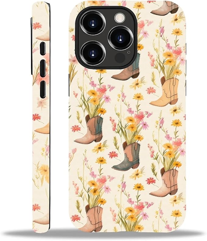 Case for iPhone 13 Pro,Western Cowgirl for Woman Men Full Body Protective Cover Shockproof 2 in 1 Silicone + Hard PC Case for iPhone 13 Pro