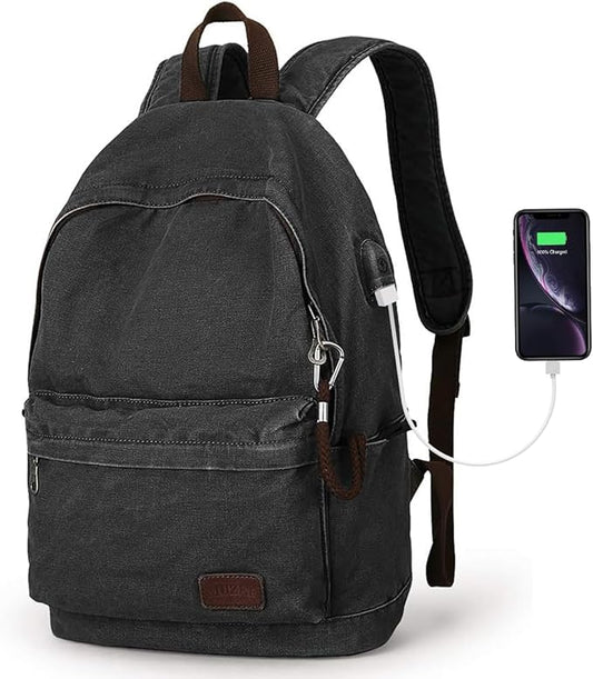 Canvas Backpack Lightweight Travel Daypack For Students and Adults Rucksack Laptop Backpack One_Size