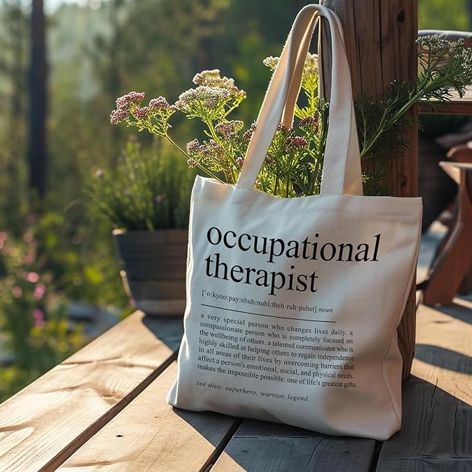 Occupational Therapist Gifts,OT Gifts, Occupational Therapist Canvas Tote Bags for Women, Reusable Grocery Bags