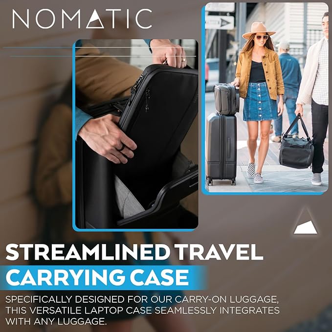 NOMATIC Tech Case: Laptop Protective Case for MacBook Air, iPad Pro, Chromebook Notebook Computer and Chargers, Water Resistance Laptop Computer Bag
