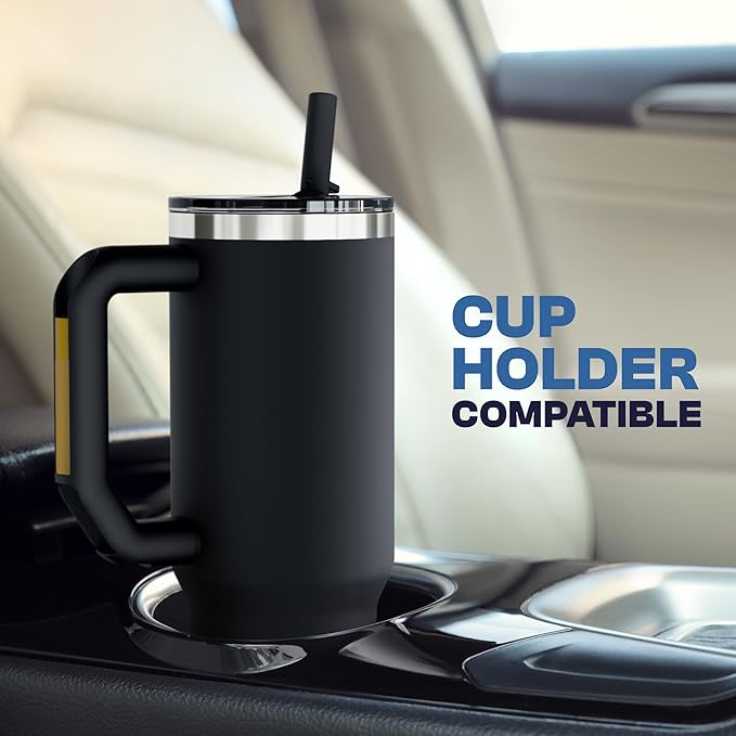 Frost Buddy Thicc Buddy - 30 oz Stainless Steel Vacuum Insulated Tumbler with Lid and Straw for Water - Travel Mug Cupholder Friendly - Gifts for Women Men Him Her (Picnic Perfect)